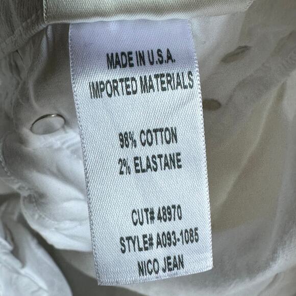 AGOLDE Nico High Rise White Slim Leg Jeans - Picture 9 of 9